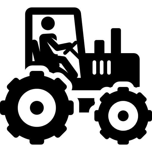 Ikon - svart traktor
